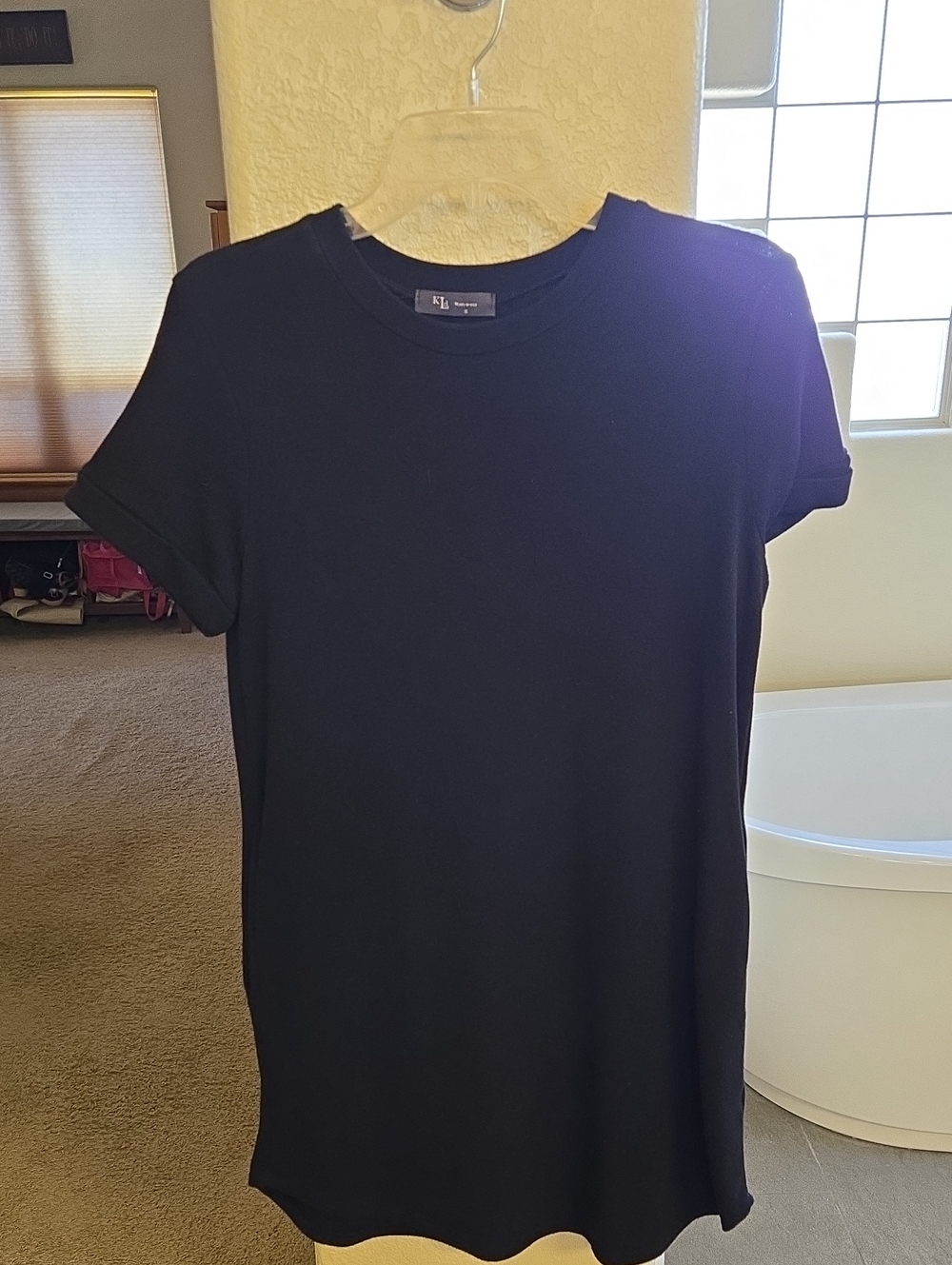 KLD Black Mini T-Shirt Dress
